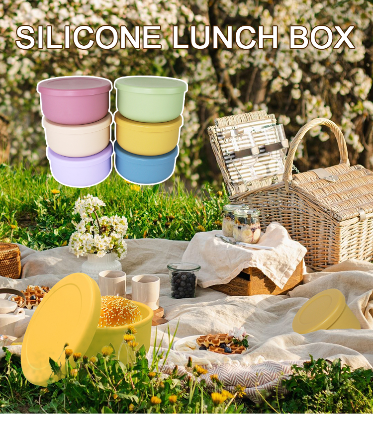 Multi Functional Silicone Bowl Set , Silicone Containers With Lids BSCI CE Certified