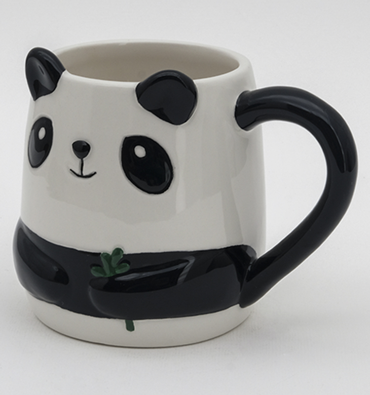Wholesale customized handmade cute animal 3d drinking cups tea coffee ceramic mug gift