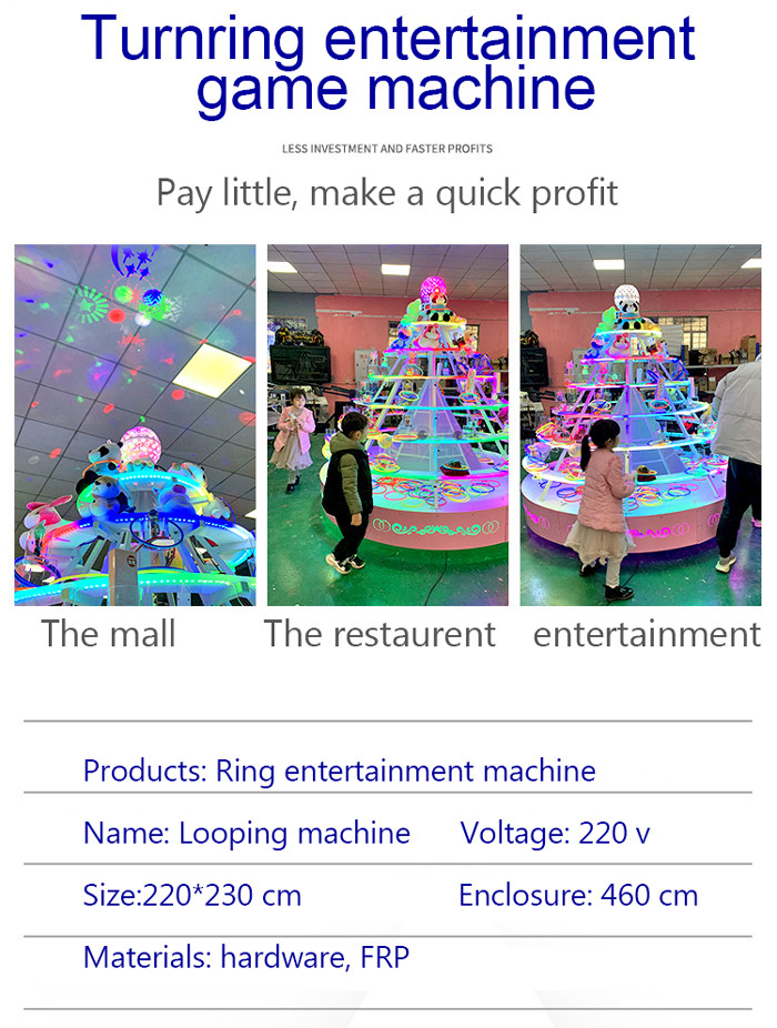 Booth Amusement Carnival Games Ring Toss Gift Machine With Colorful Light