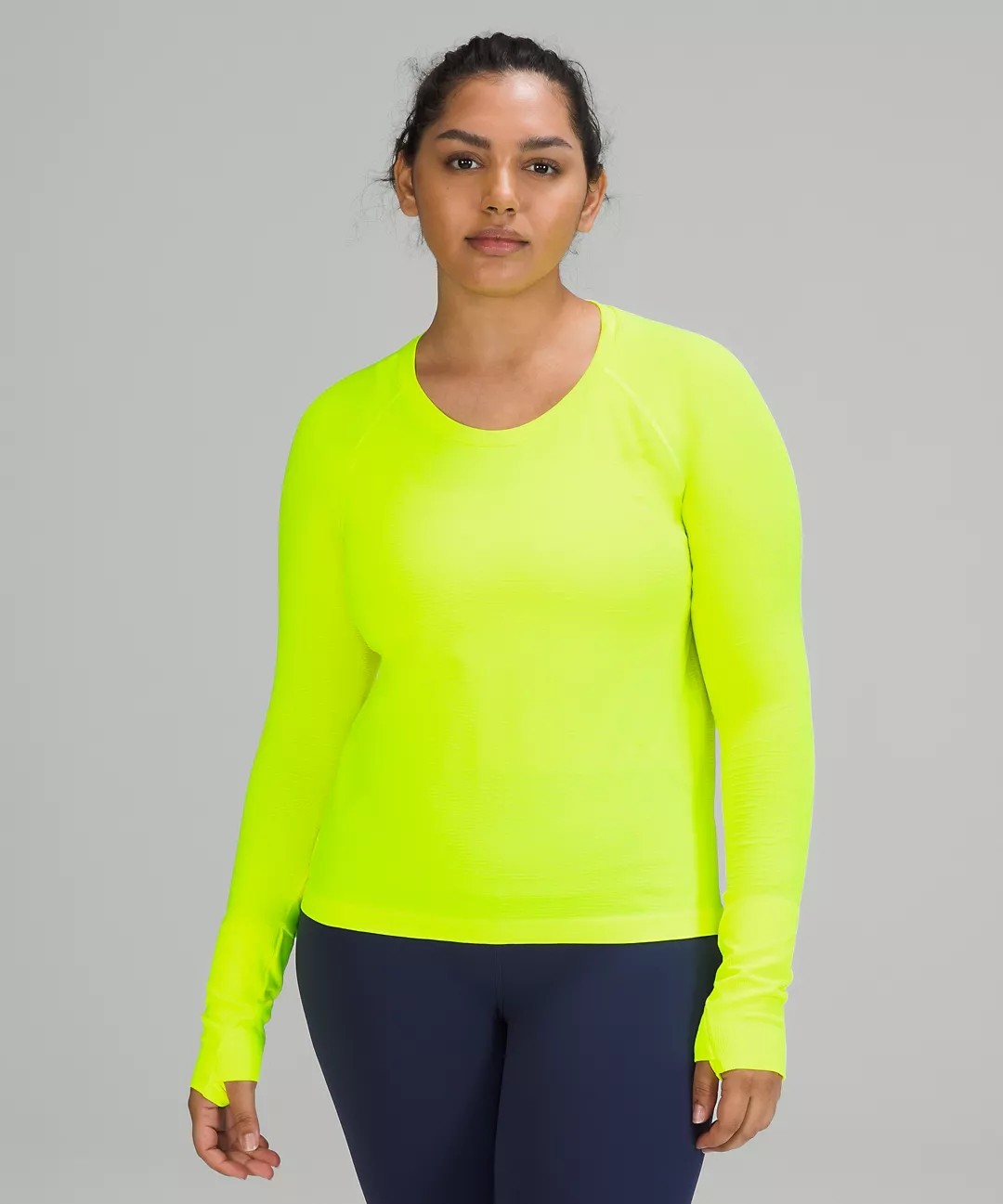 Polyamide Elasticity Ladies Long Sleeve Running Top Black Color