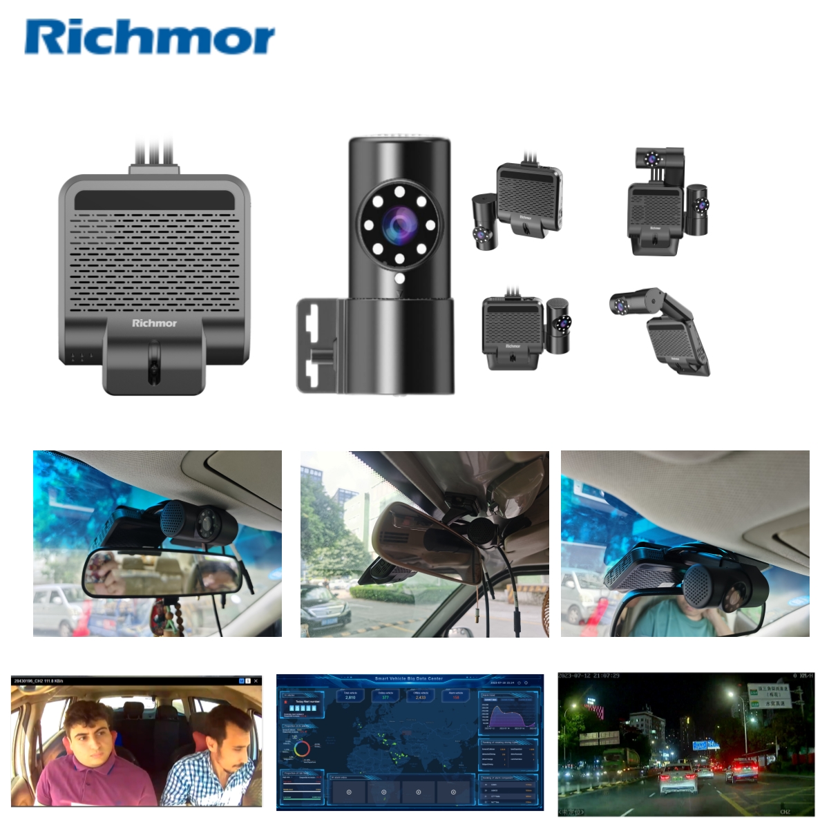 4G WiFi GPS Dashcam 1080P DVR Recording With H.265 Video Compression And ADAS Function