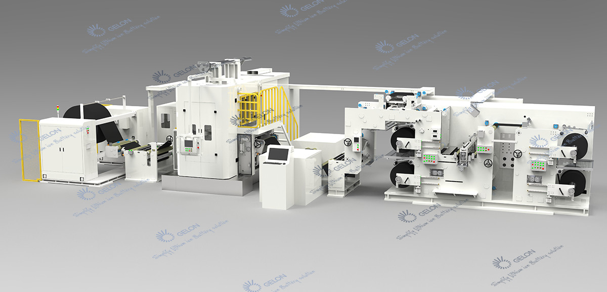 Battery Production machine continuous hydraulic electrode calendaring and slitting all in one machine