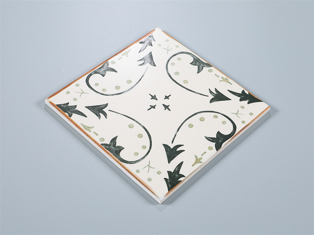 Beige wear-resistant 20x20cm Inside Wall Ceramic Rustic Tile For Living Room And Dining Room
