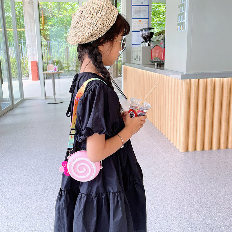 Lollipop Purse Crossbody Bag Lovely Lollipop Pouch Wallet Key Bag Shoulder Bag Pencil Case For Kids School Supplies