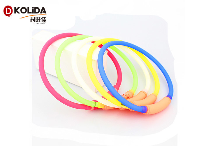 Durable Food Grade Silicon Adjustable Color Changing Dog Collar With USB