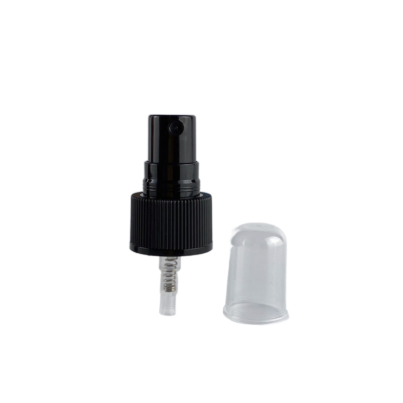 24/410 black plastic 0.2cc dosage fine mist sprayer pump with clear dome half cap