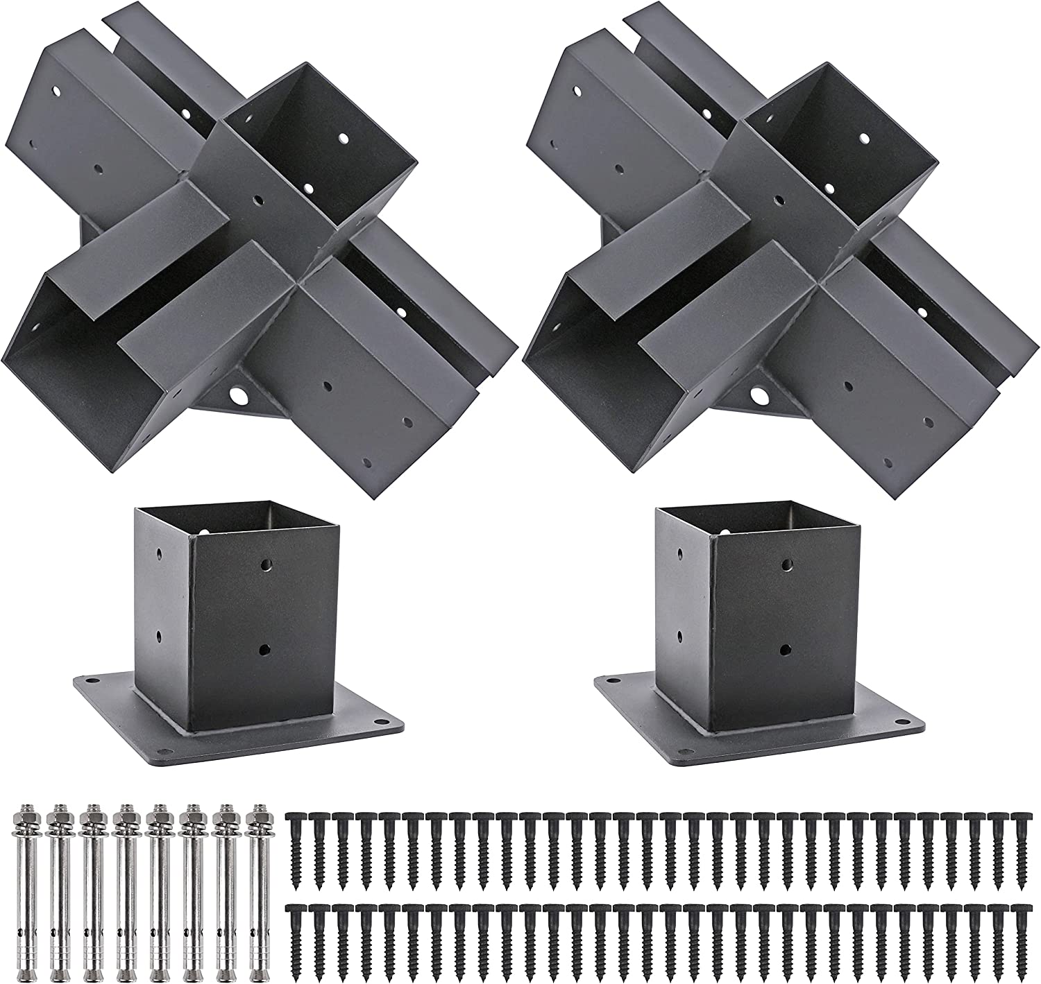 Stainless Steel Pergola Bracket with High Carbon Steel and 4-Way Right Angle Corner