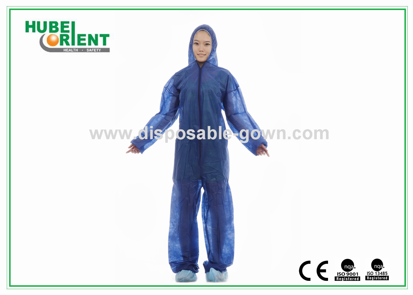 Custom Light-Weight Disposable Use Coverall With Hood For Workers/Painters