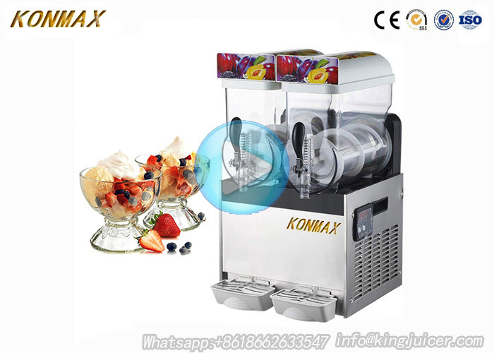 Stainless Steel 110V Slush Puppie Machine Commercial 15Lx2 Tank
