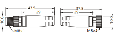 IP67 M8 Connector Harness Double End Precast Wire Harness Male/Female Straight 4P Anti-Slag 10m