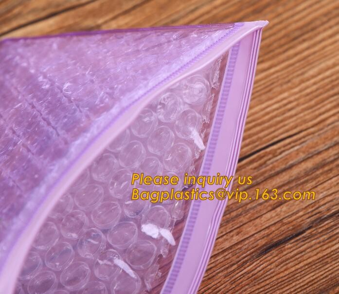air mail metallic holographi rose gold bubble padded mailer / Zip lockkk bubble bag/ slider bubble bag,Holographic Factory