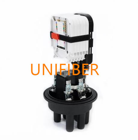 72 Core Underground Dome Fiber Splice Closure 5 Cable Ports Polymer Plastics