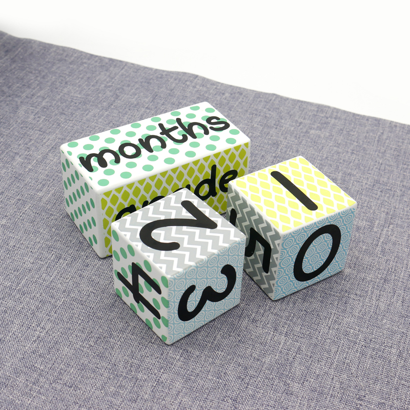 Custom Wood Blocks for Kids Colorful Baby Letter Number Models Educational Modern Construction Toys Photo Prop Ideas