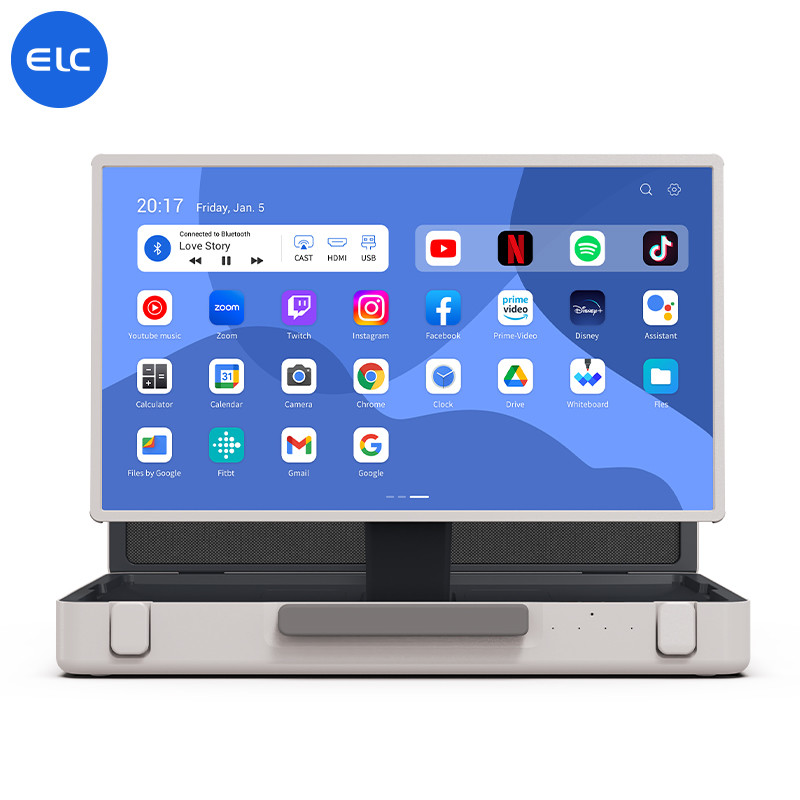 ELC PackGo 27 Inch Touch Screen Smart Tv Portable Briefcase Smart Tv Tablet Outdoor