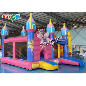5.9m 19ft Fairy Wonderland Inflatable Jumping Castles With Slide