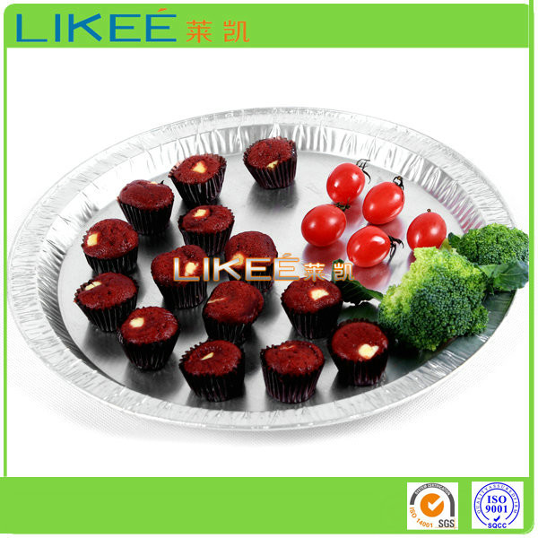 Customized Logo Round Aluminium Foil Container For Food Aluminum Trays