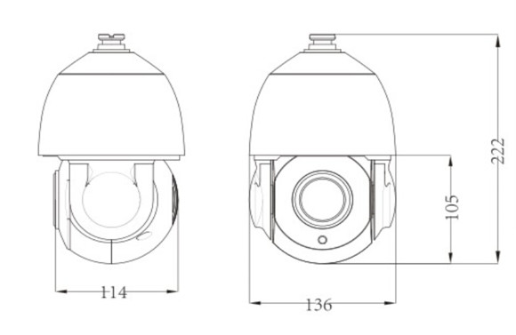 Outdoor 5MP 4 in 1 CVI TVI CVBS analog speed dome 20X optical zoom waterproof IP66 1080P surveillance AHD IR PTZ camera