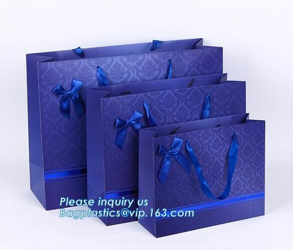 Luxury Rope Handle Laminated Paper Carrier Bags,brand Luxury laminated manila carrier paper hand bag, bagplastics, bagea