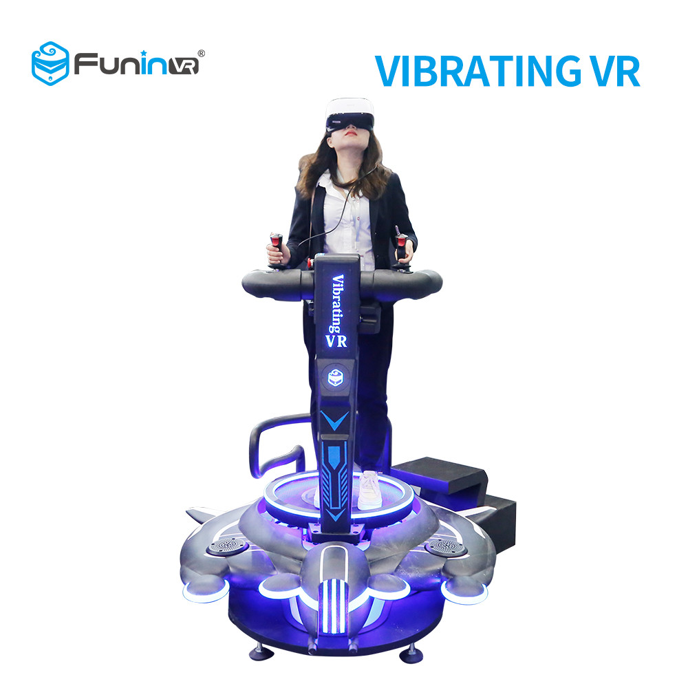 Indoor Amusement 9D Virtual Reality Simulator Coin Operated Black Color