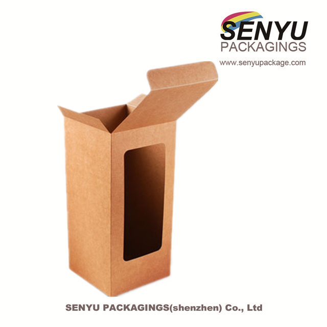 Simple Style Kraft Paper Cheap Price Custom Doll Packaging Cardboard Box with Window