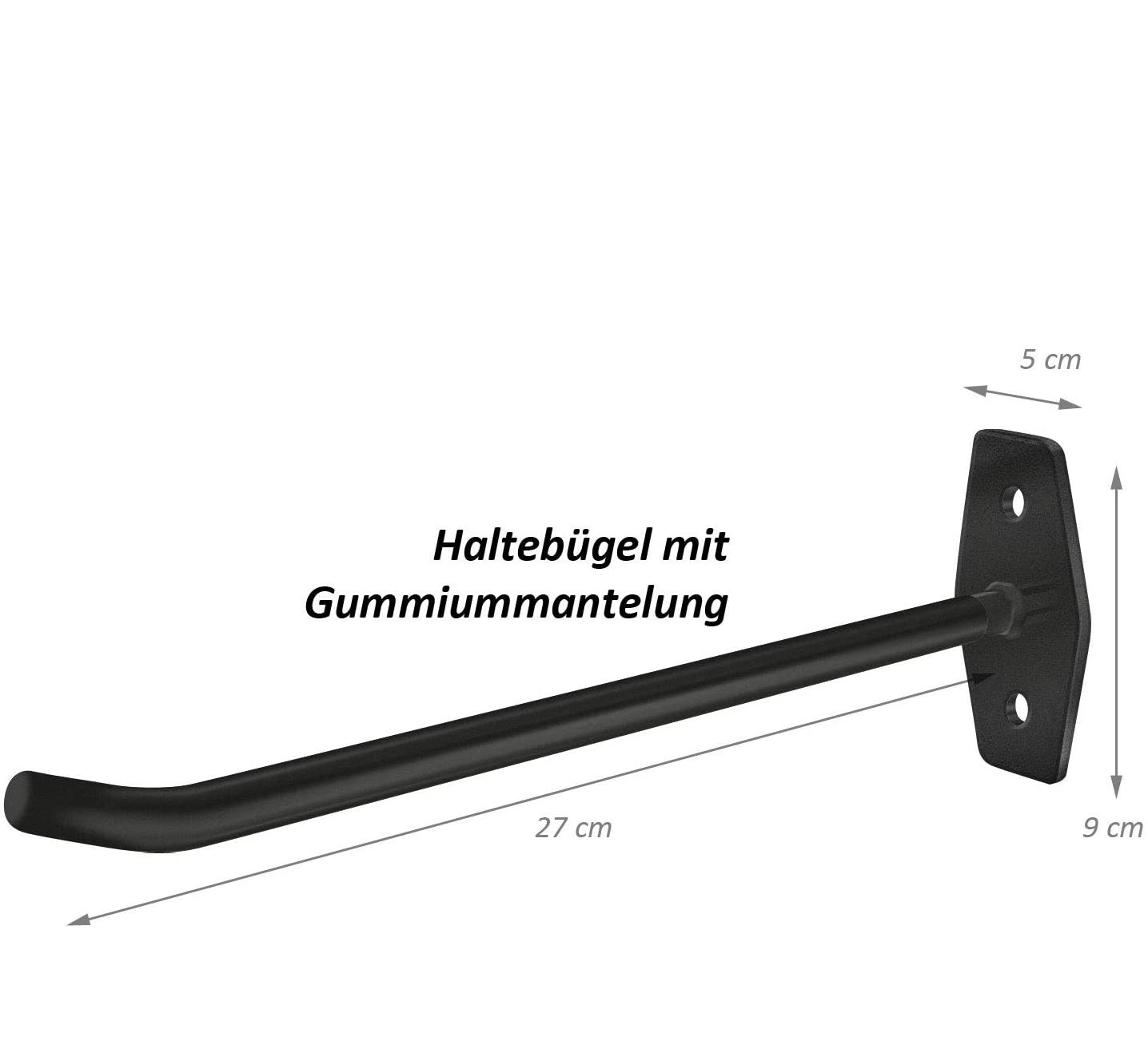 Garage Wall Tool Holder Organization System Storage Tire Hooks in Black Carbon Steel