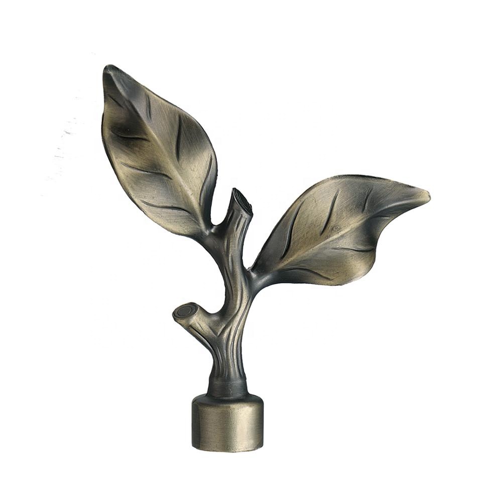 Factory direct wholesale new design golden crystal diamond metal curtain finials curtain rod accessories
