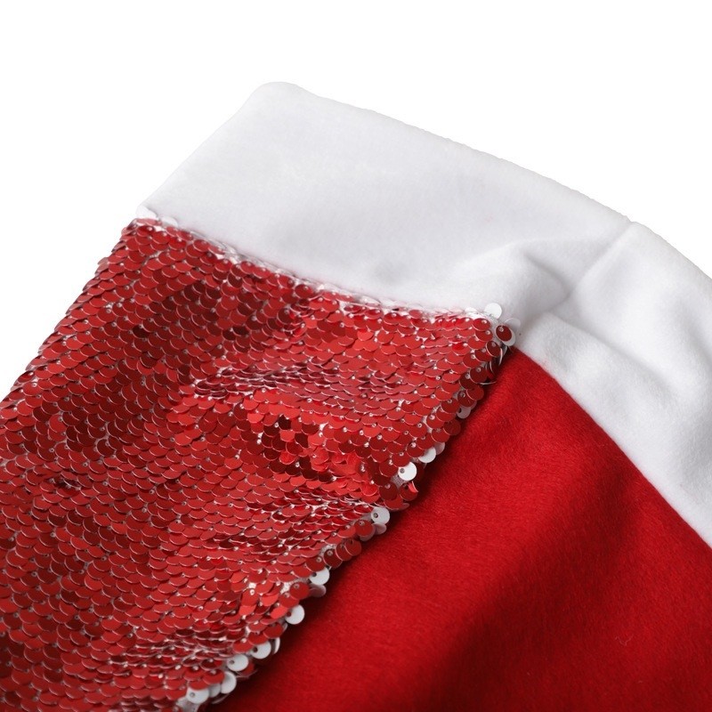 Personalized Sublimation Christmas Hats Shiny Sequin Christmas Cap For Sublimation Printing