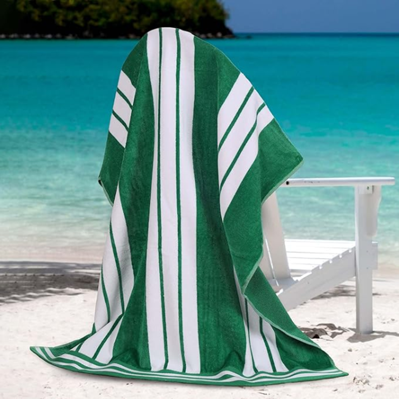Boho Fringe Design Beach Towel - Multipurpose Use 100% Cotton Blanket with Fade-resistant Quick Drying Fabric