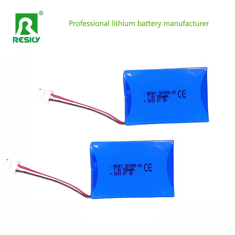 303450 Li Polymer Battery Pack 7.4V 500mAh For Emergency Lighting