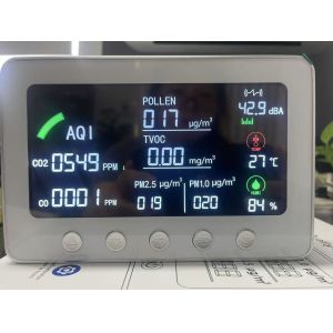 10-in-1 IoT Air Quality Detector - High Accuracy PM1.0/CO2/Noise/AQI Sensor with