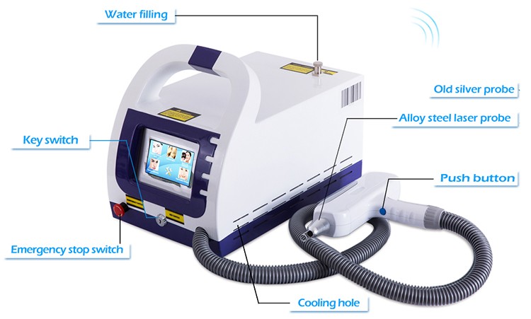 Mejire Nd Yag Laser Machine Tattoo Removal Water Cooling System