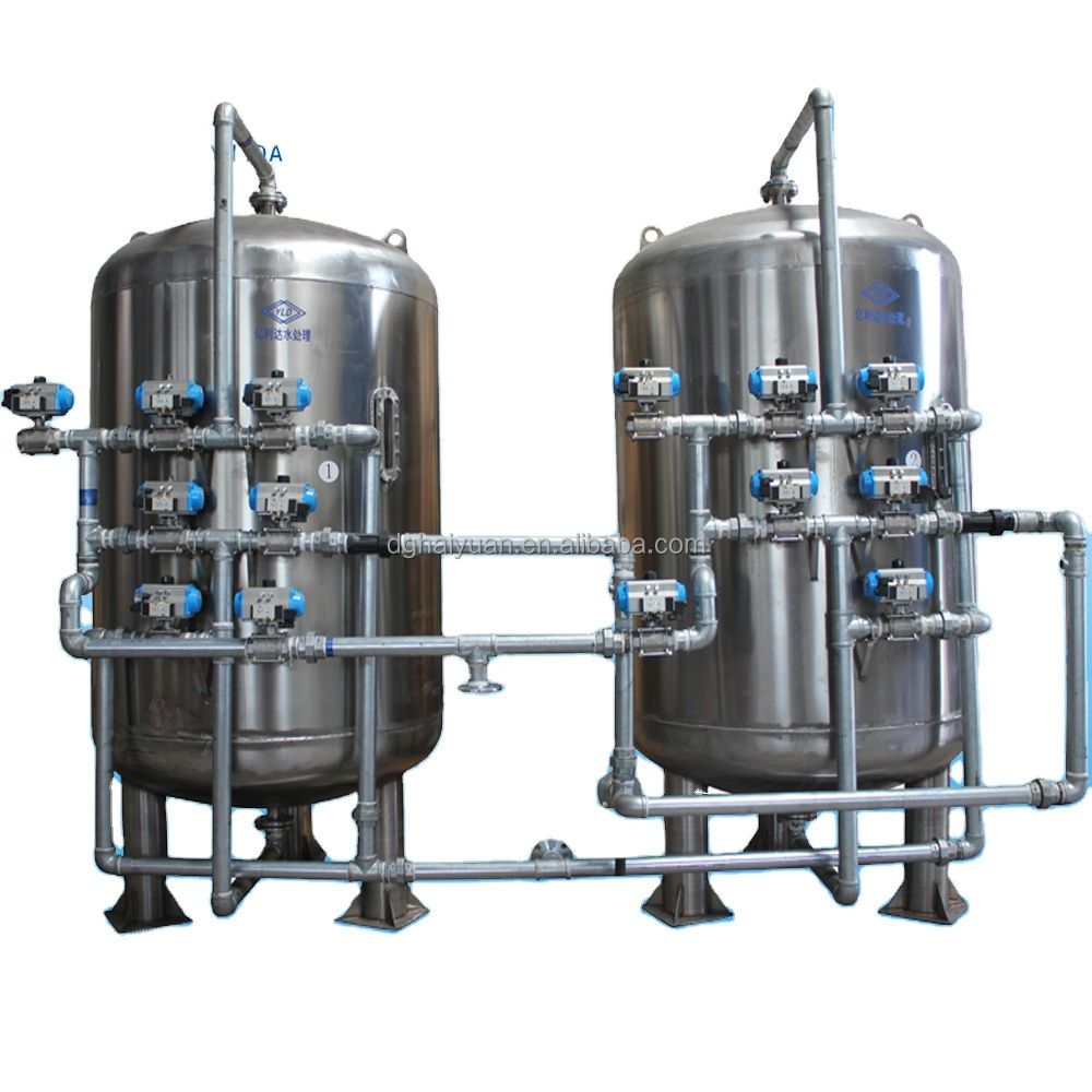 Sistema De Filtracion De Agua FRP Filtro De Agua De Arena Filtro De Carbon Activo De Acero Al Carbono Filtro De Arena De Cuarzo