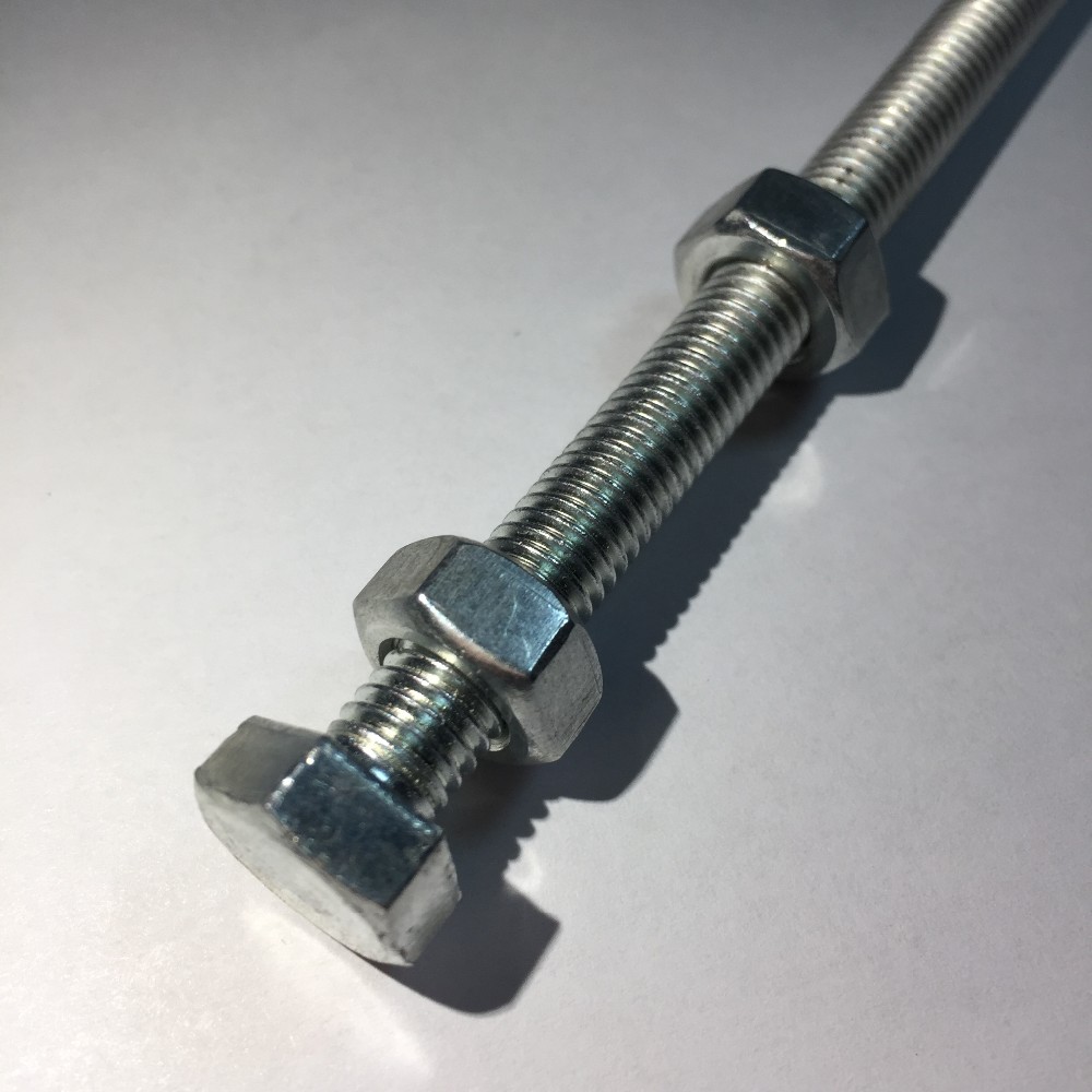 DIN Standard Hebei Fastener HDG Hot Dip Galvanized Hex Bolt and Nut with Yellow Zinc