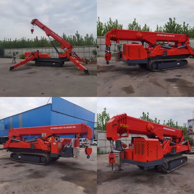 Diesel Engine Electric Construction Spider Lift 12 Ton 22.5m Mobile Spider Crane