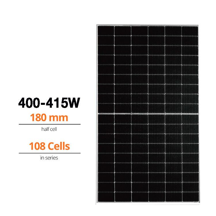 Hot sell competitive price Chinese supplier 400W 410W shingles photovoltaic pv 415 watt monocrystalline full black solar panel