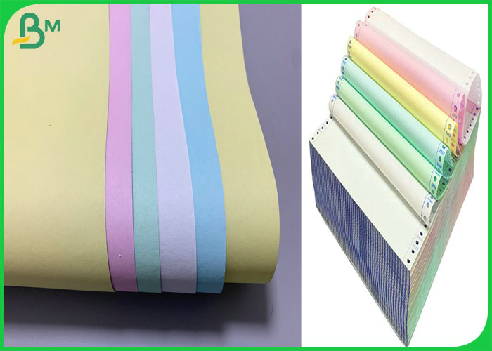 50g 55g White Blue Color Carbonless Copy Paper Wood Pulp Roll 