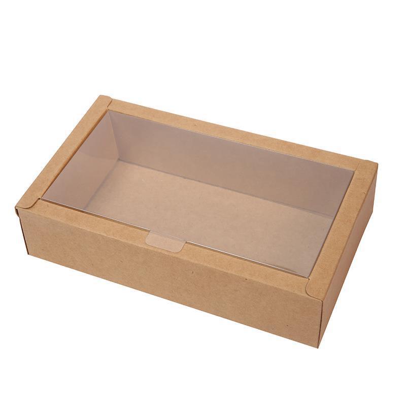 Rigid Boxes Manufacture Custom Design Simple Pvc Kraft Box Gift Packaging with Logo