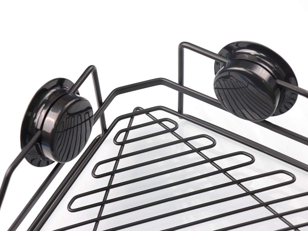 Stainless Steel Surface Painted Finshed Bath Corner Shelf Black Oxidation Treatment