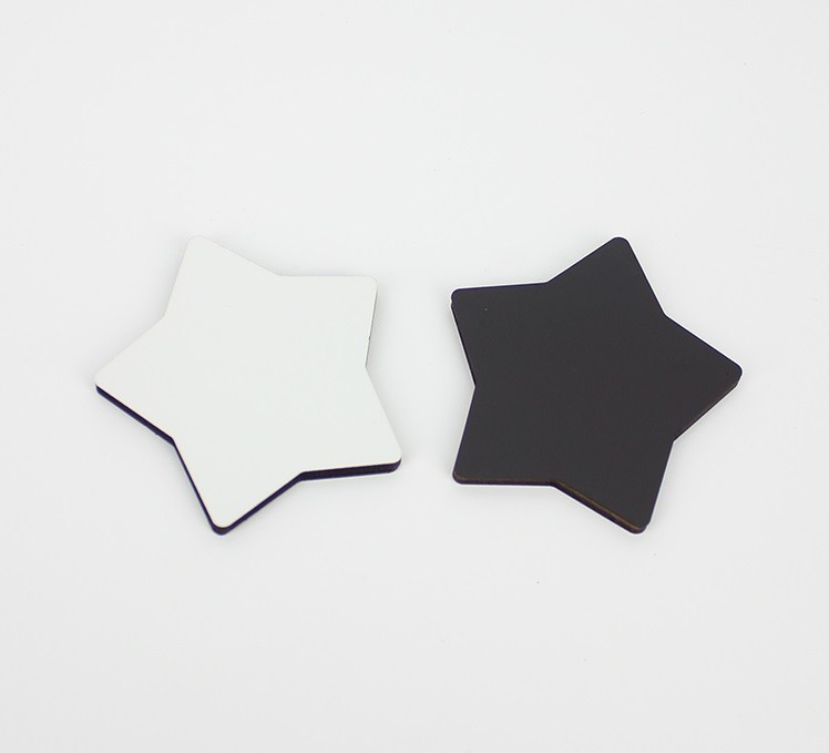 Top Rated Star Shape 60x57mm Sublimation Blank Refrigerator Stickers for Decoration