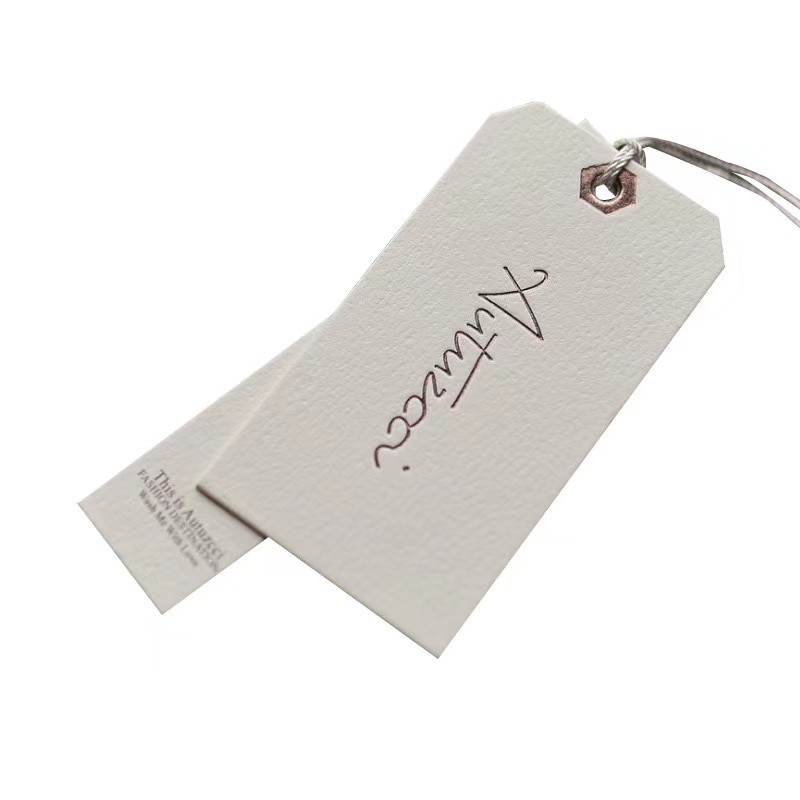 Black Two Pieces Custom Kraft Hang Tags Marble Gilded Coated Pape Printing