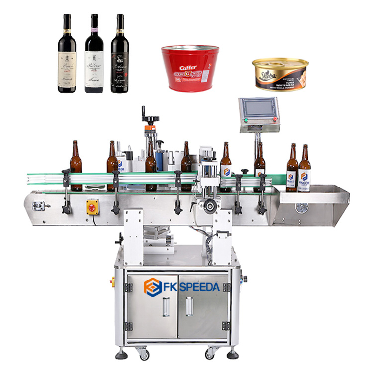 Small Business 2023 Automatic Round Bottle Labeling Machine with Date Code Printer FK805
