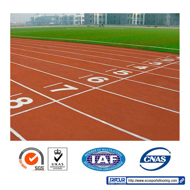 Synthetic Red Tartan Rubber Jogging Track IAAF Approved Running Track Surface
