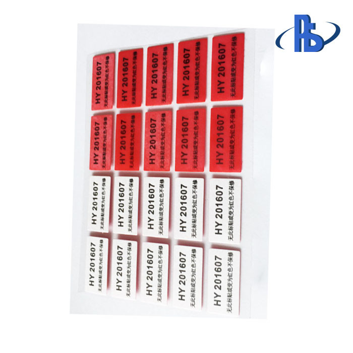 Anti Counterfeit Water Sensitive Material , Color Changing Tamper Resistant Labels