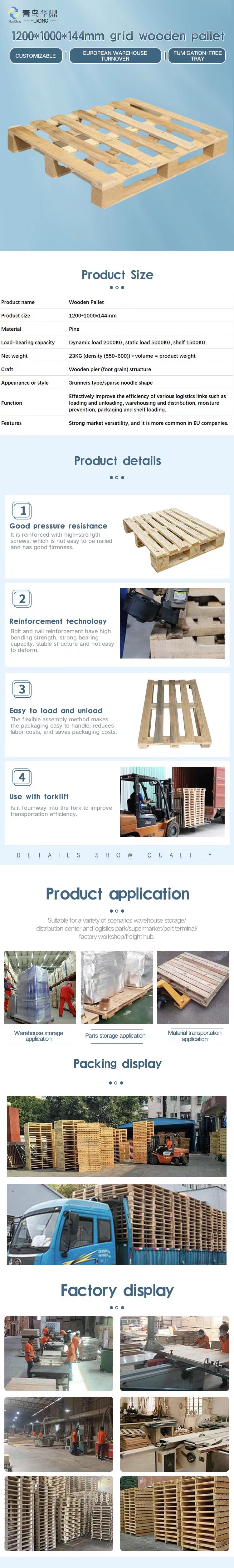 Wholesale european empty transparent pallets euro pallets wooden for sale