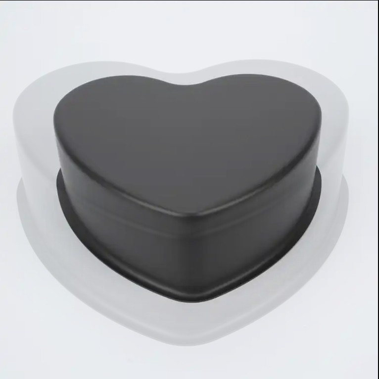 Non Movable Heart Shaped Cake Mold Hard Anodized Aluminum Alloy