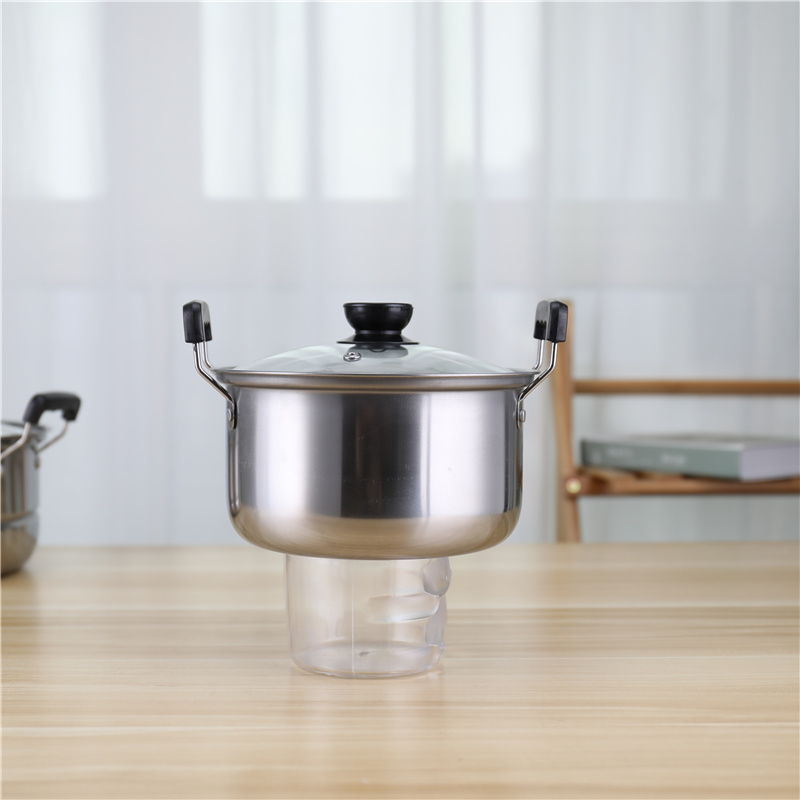 American style 5pcs cookware set kitchen nonstick cooking pot with glass lid