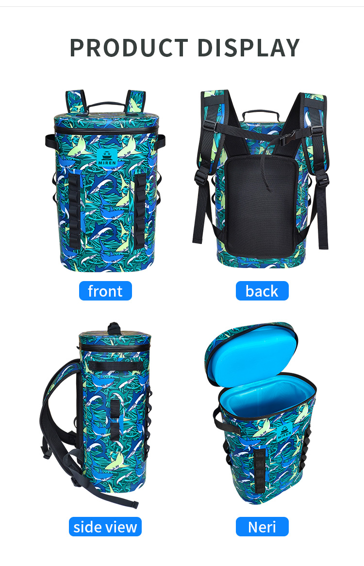 Camouflage Pattern Soft Picnic Cooler Bag TPU Material 29 Cans Capacity For Camping