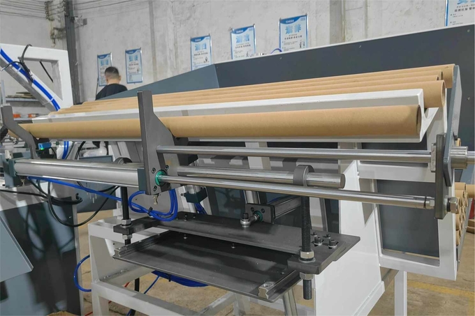 Automatic Paper Core Cutting Machine Controlled By Servo Motor,PLC And Touch Screen