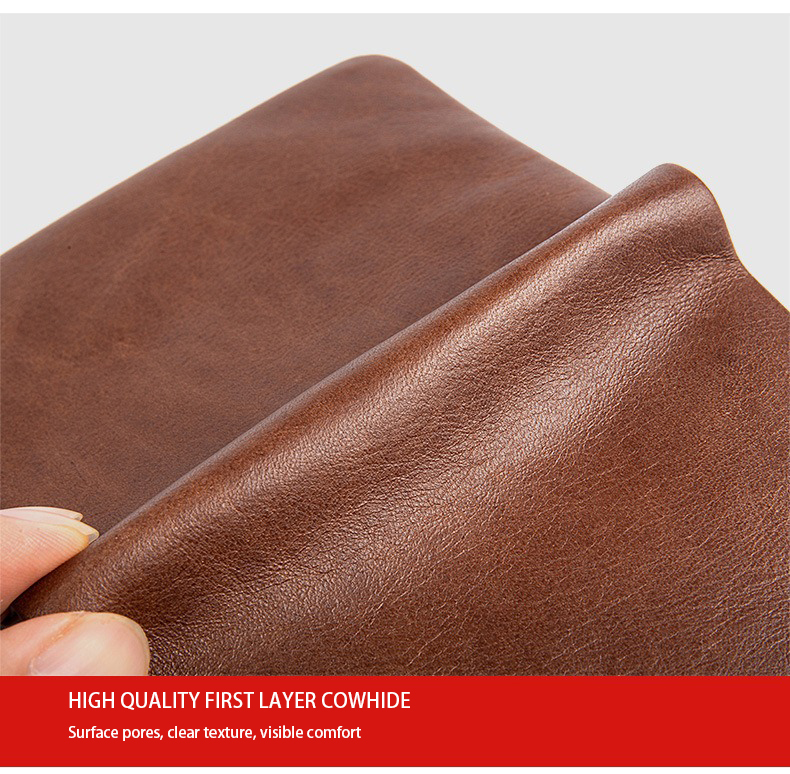Multi-Function Large Capacity Men's Wallet in Retro Casual Style with RFID Protection
