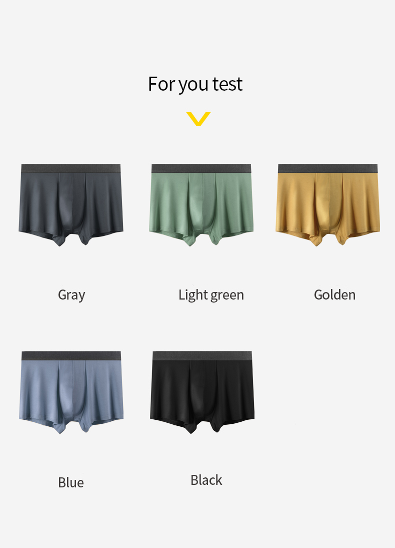Custom Male Mens Seamless Boxers Breathable Modal Fabric Underwear Boxer Briefs